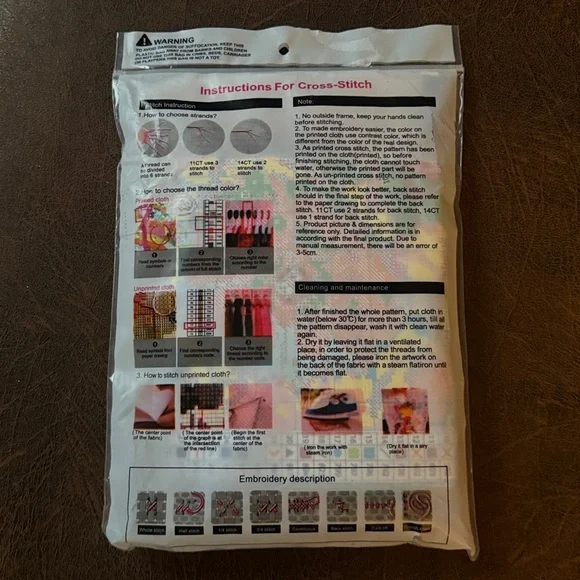 NWT Findvoor Cross Stitch "Colorful Flowers" Kit 11CT 3 Strand 40x59cm - Picture 2 of 7